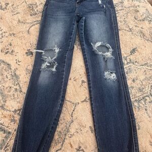 Distressed Flying Monkey 24 Blue Women's Jeans